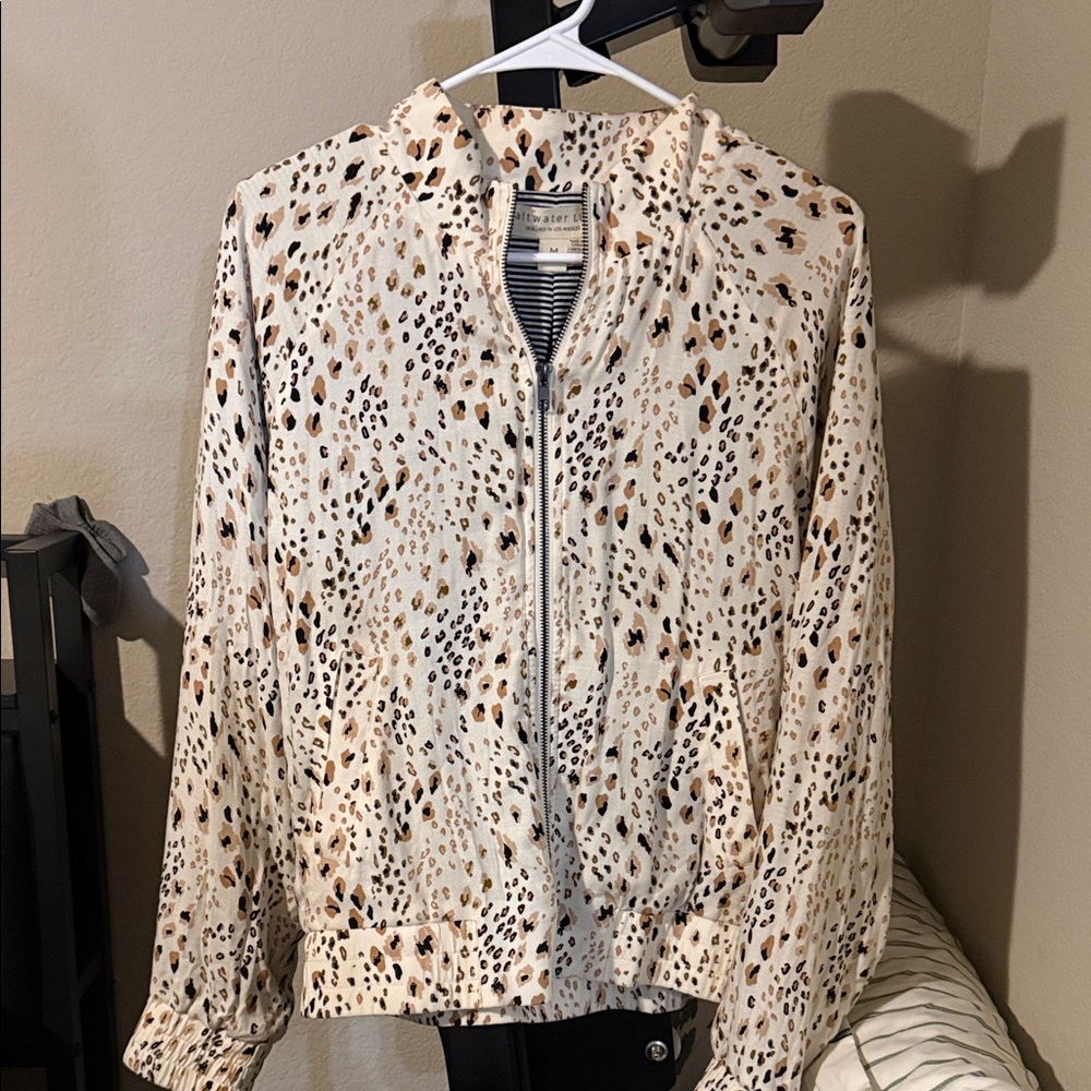 Salt Water Luxe Animal Print Bomber Jacket